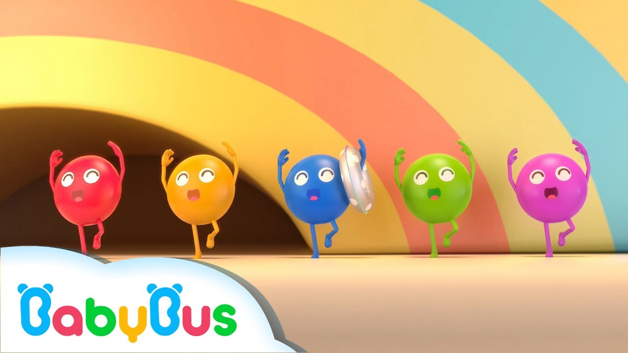 Lima Permen Pelangi Pergi Berenang | Lagu Makanan Anak | Lagu Anak-anak | BabyBus Bahasa Indonesia