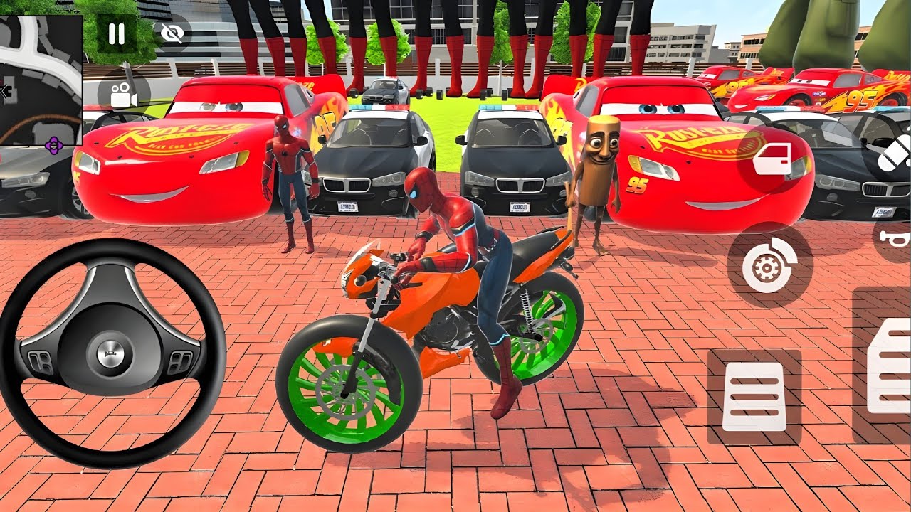 indian thift Auto simulator 🤑 new mc queen car and Apache bike modified in showroom new game 
