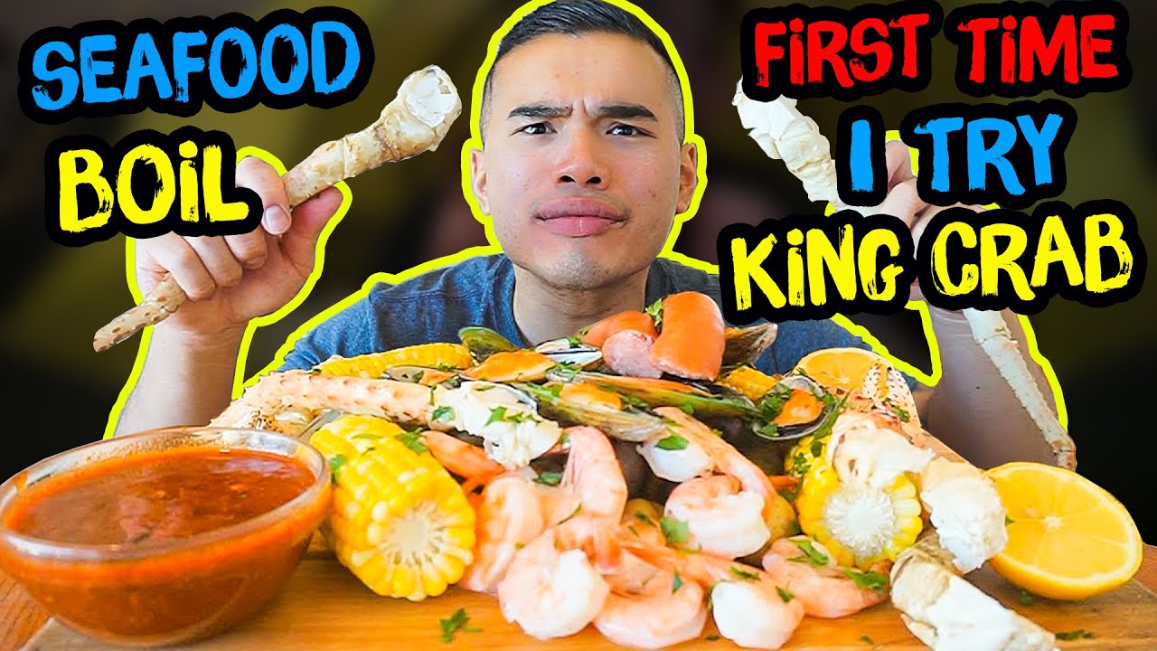 SEAFOOD BOIL  | Recipe | MUKBANG | 1st time having KING CRAB