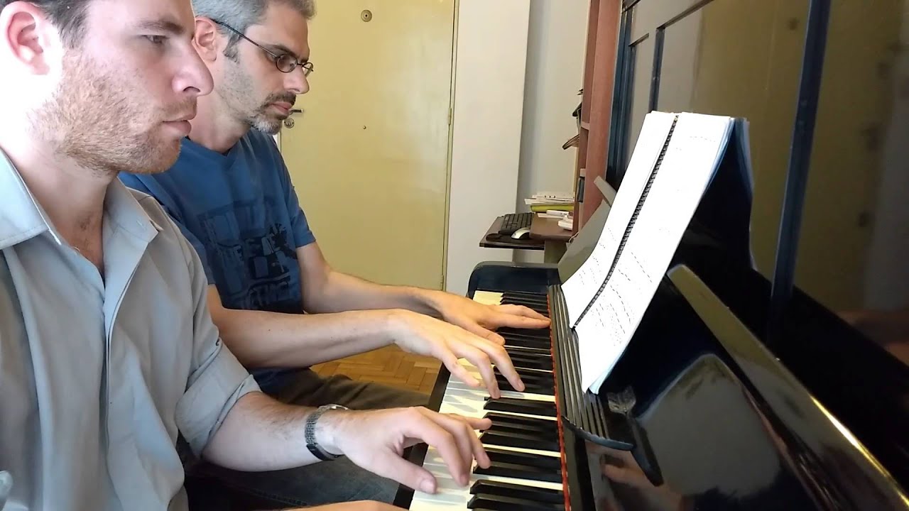 Clocks, Piano a cuatro manos