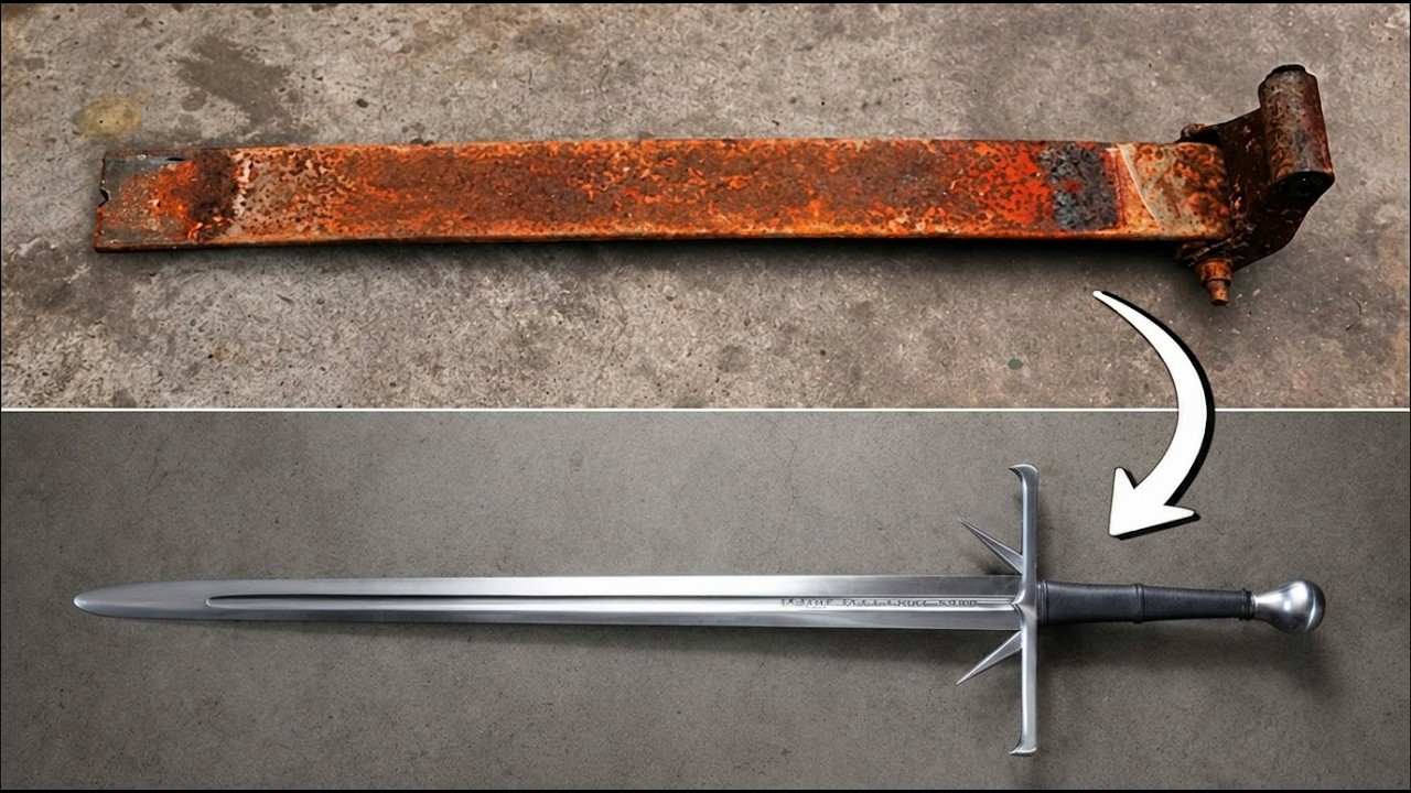 KURGAN Sword Forged from Rusty Leaf Spring (Highlander)