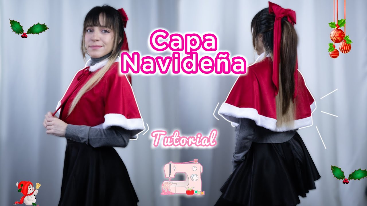 🎄 ¿CÓMO HACER UNA CAPA NAVIDEÑA? | TUTORIAL / capas de invierno | Angie 💗🧵