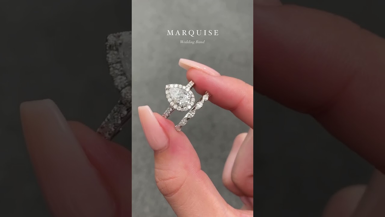 1) 0.36ct Marquise Wedding Band 2) 0.40ct Channel Set Wedding Band #engagementring #weddingband