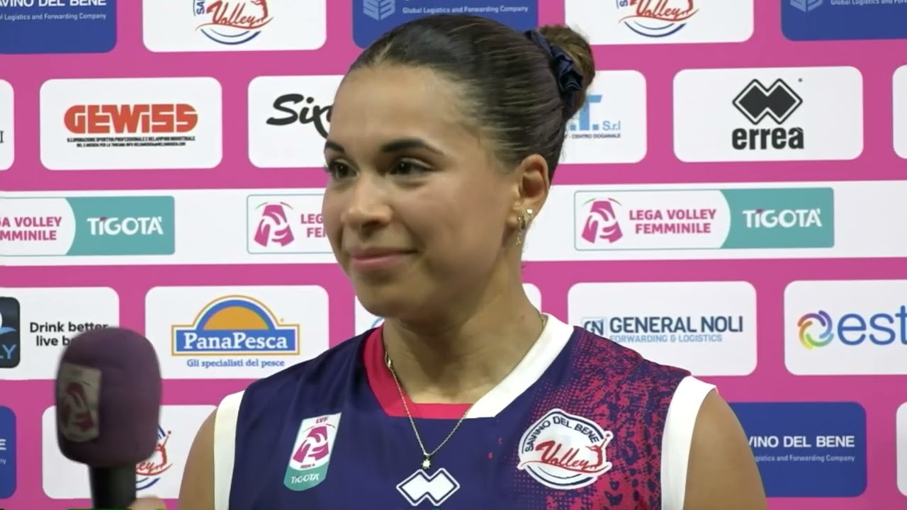 Avery Skinner dopo la vittoria 3-0 contro la Reale Mutua Fenera Chieri '76