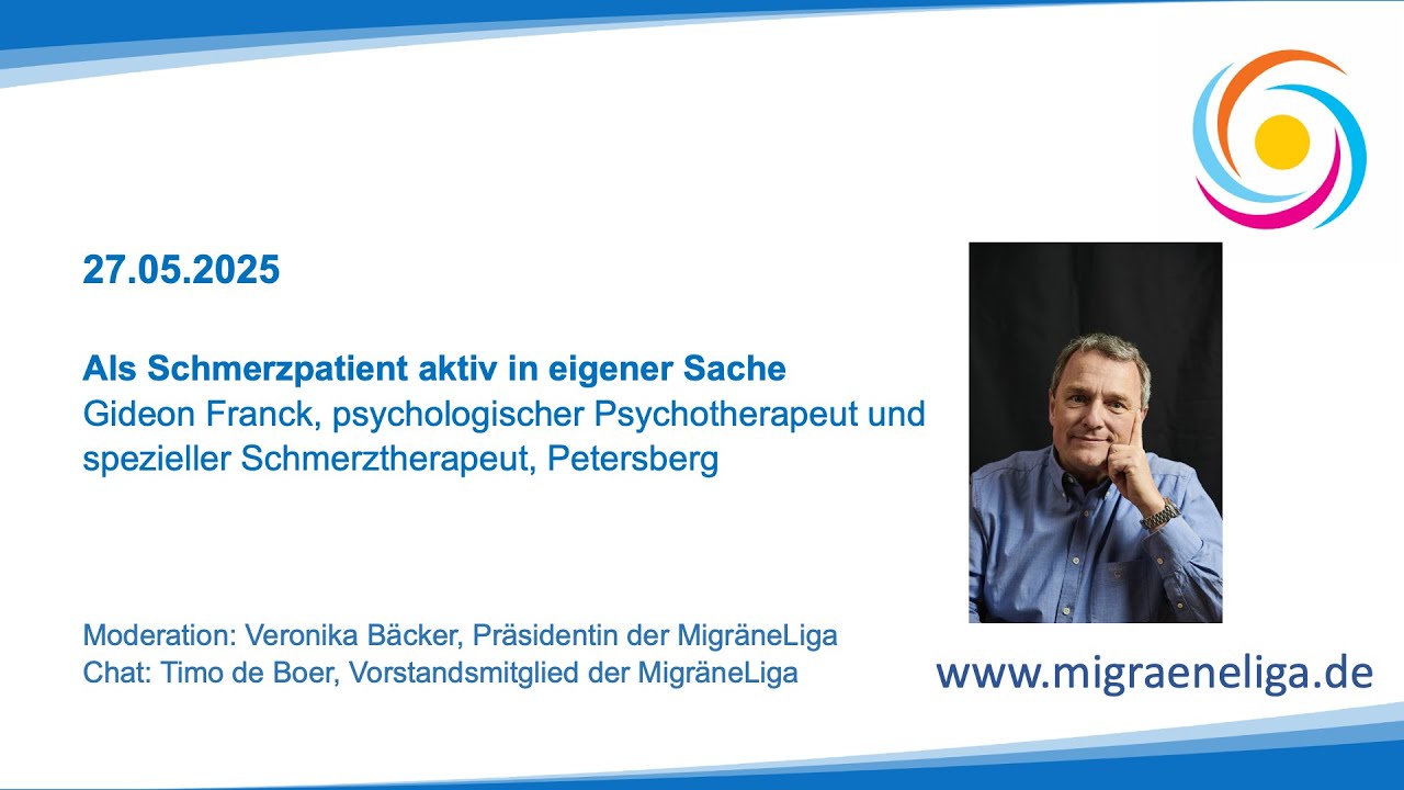 MigräneLiga Seminare 2025 | Als Schmerzpatient aktiv in eigener Sache | Gideon Franck