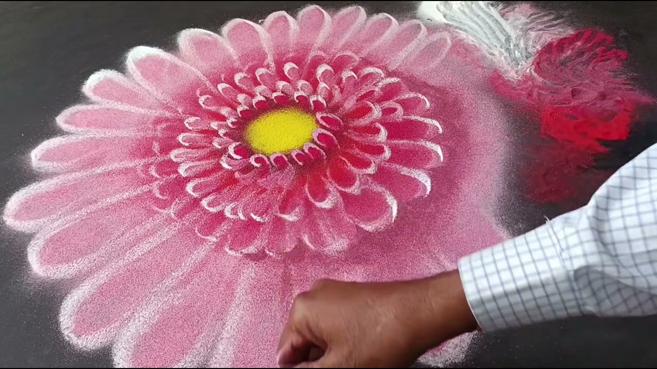 Unique Rangoli Design For New Year | Simple Unique  Flower | Happy New Year 2025