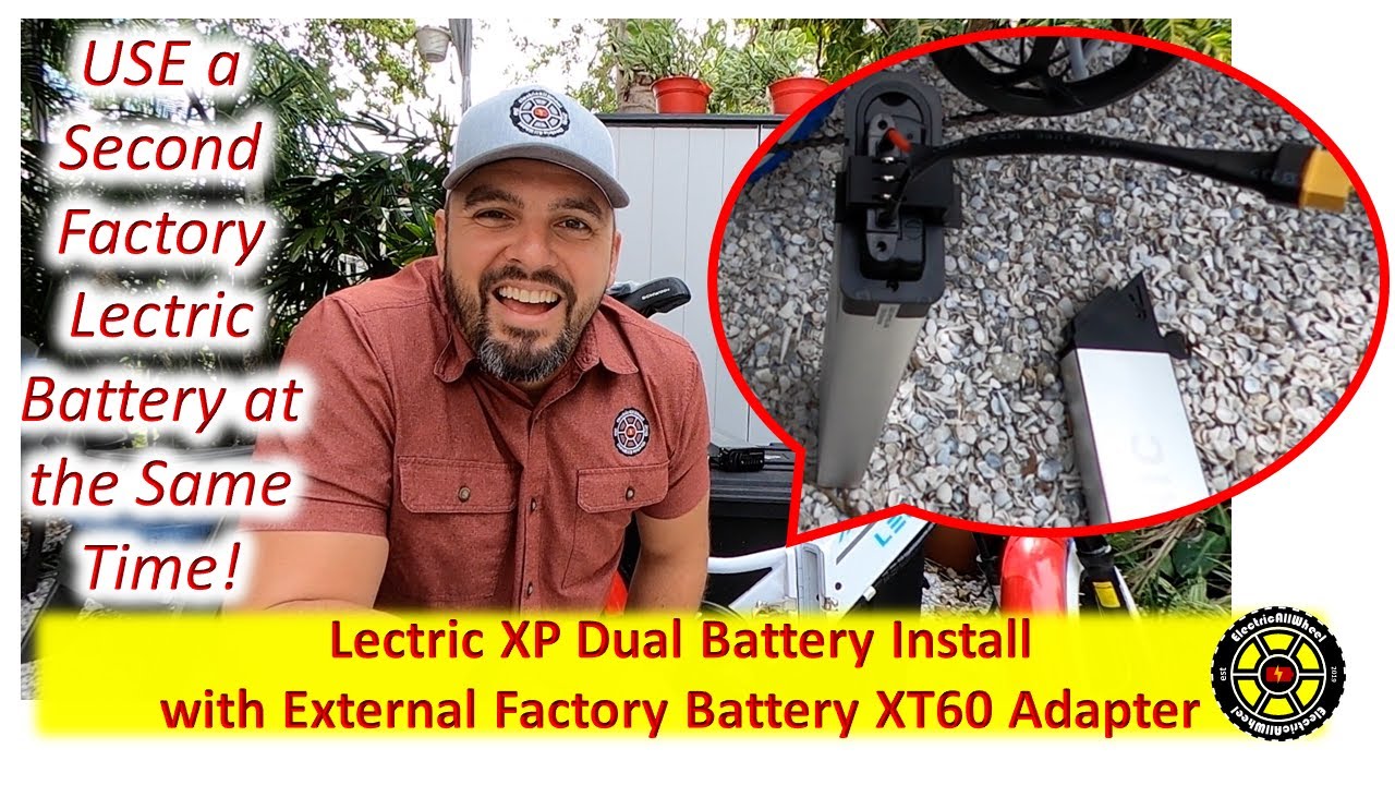 Two Factory Lectric Batteries - Installing Second Lectric Battery with External Battery XT60 Adapter