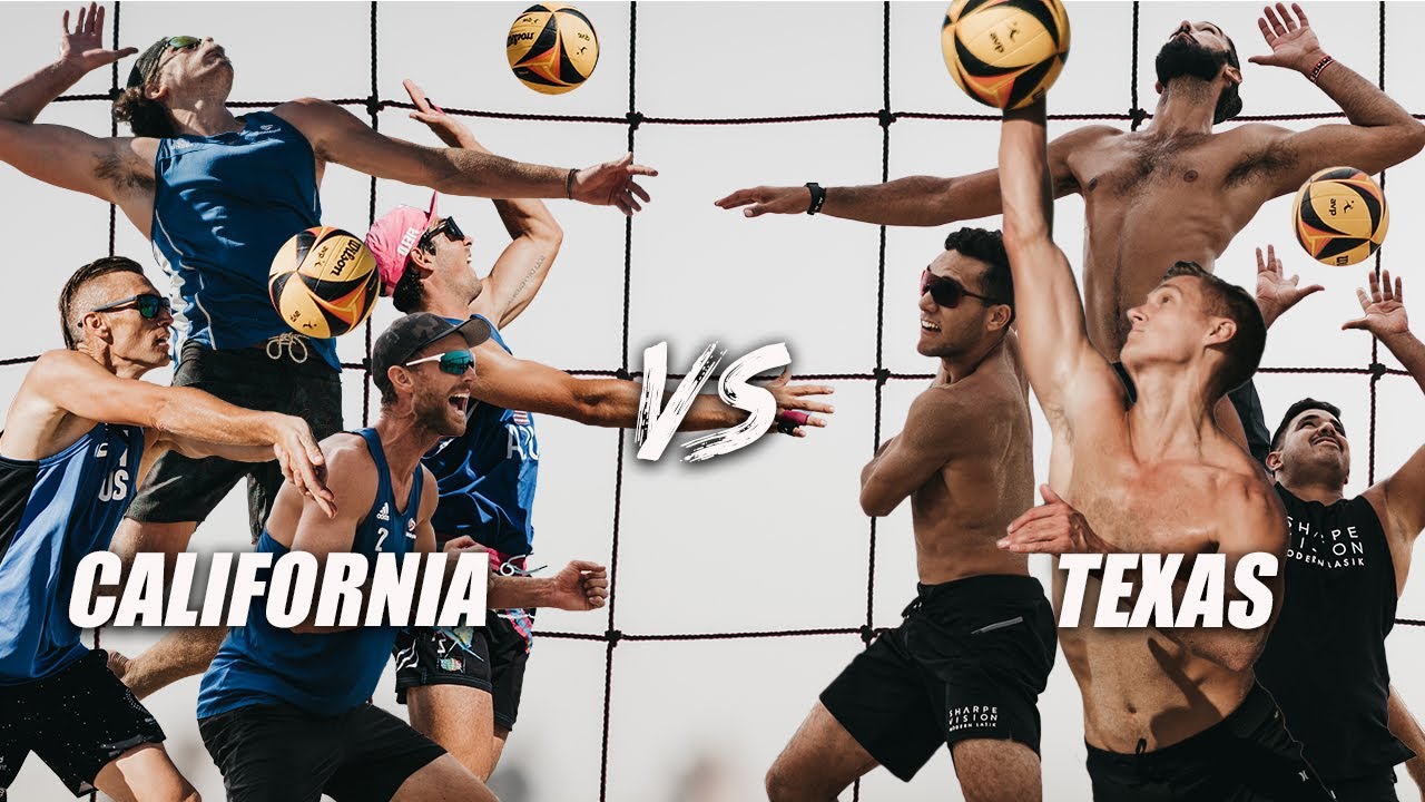 4 vs 4 Men's Beach Volleyball CALIFORNIA vs TEXAS | The 4-Man