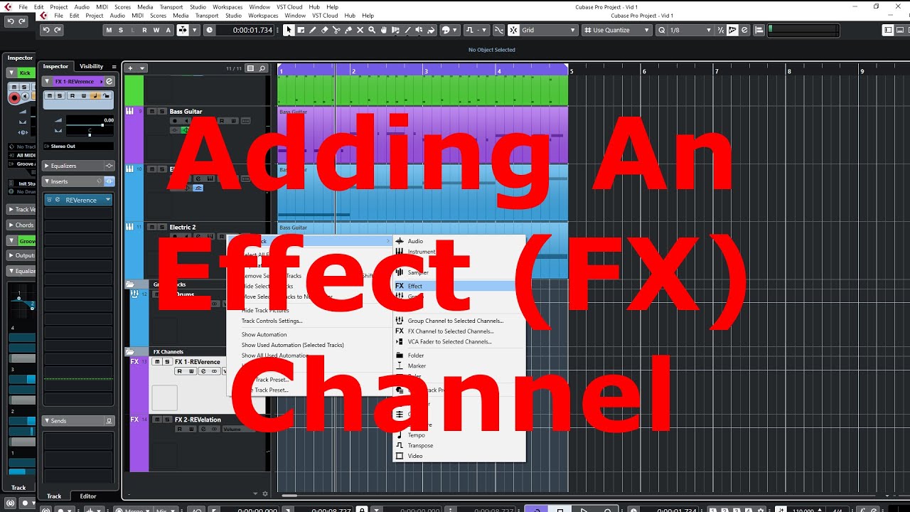 Adding an Effect (FX) Track in Cubase