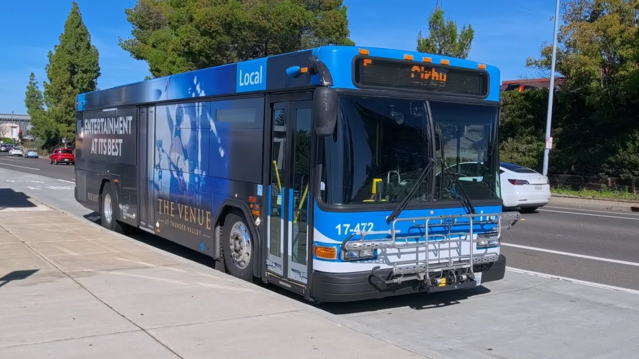 Roseville Buses at Sierra Gardens Transfer Station (Video Compilation)