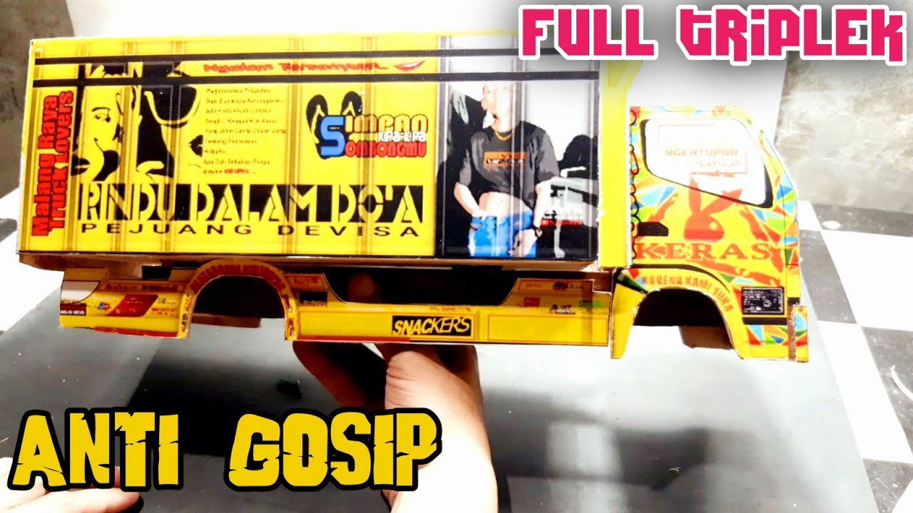 Truk Oleng Miniatur | papercraft truk anti gosip dari triplek | craft truck