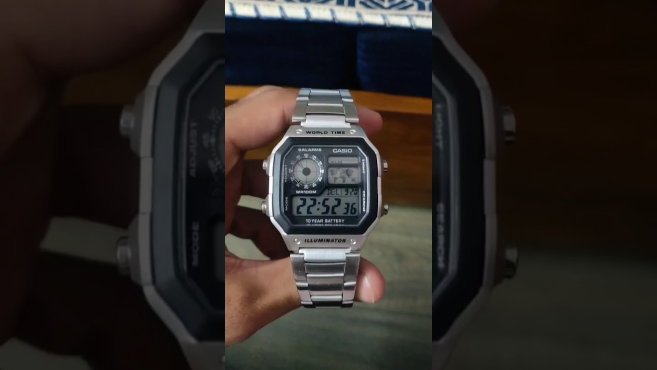 letest Casio Youth-Digital Black Dial Men's Watch-AE-1200WHD 