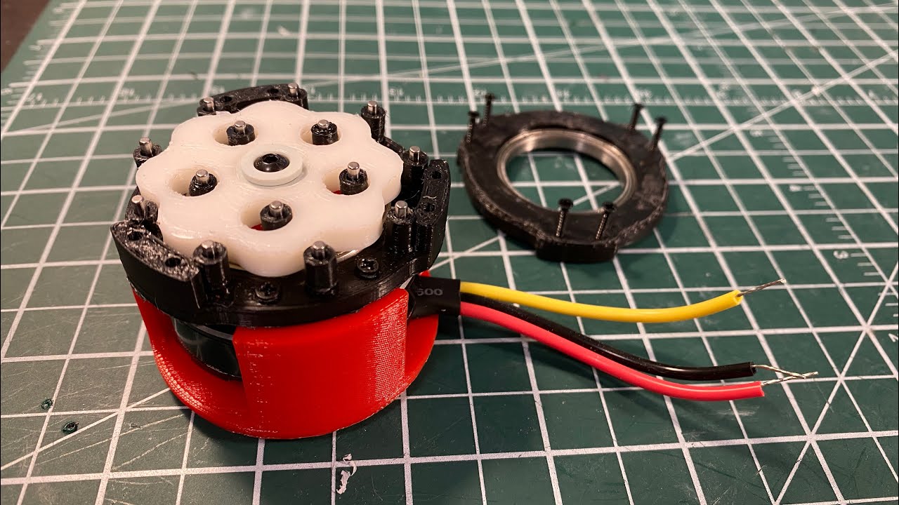 3D printed Cycloidal Drive BLDC servo V2