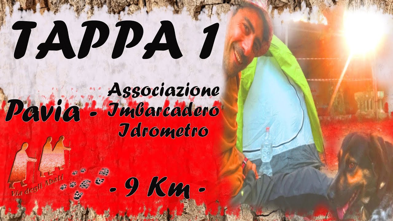 La VIA DEGLI ABATI insieme al CANE - TAPPA 1 da PAVIA verso ASS. IMBARCADERO IDROMETRO - 9 KM