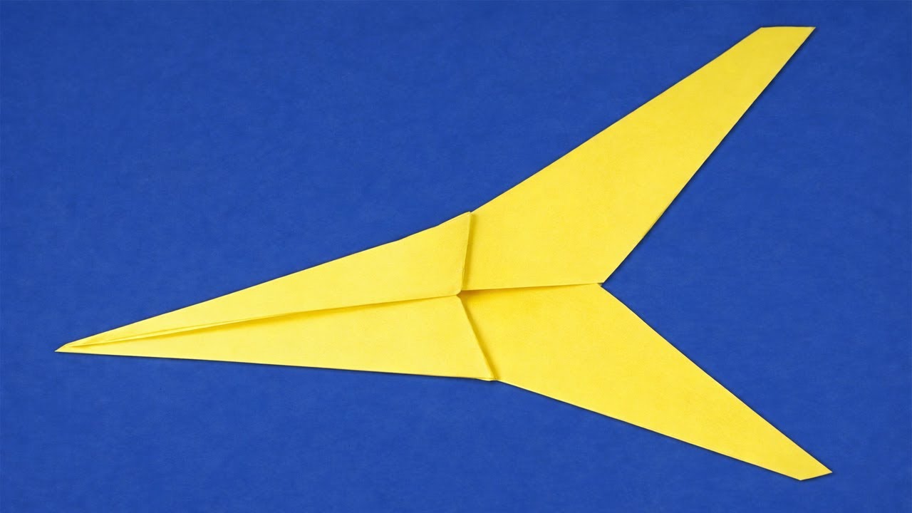 How to make a paper airplane that always flies and never falls - Fold a paper airplane(Part 1)