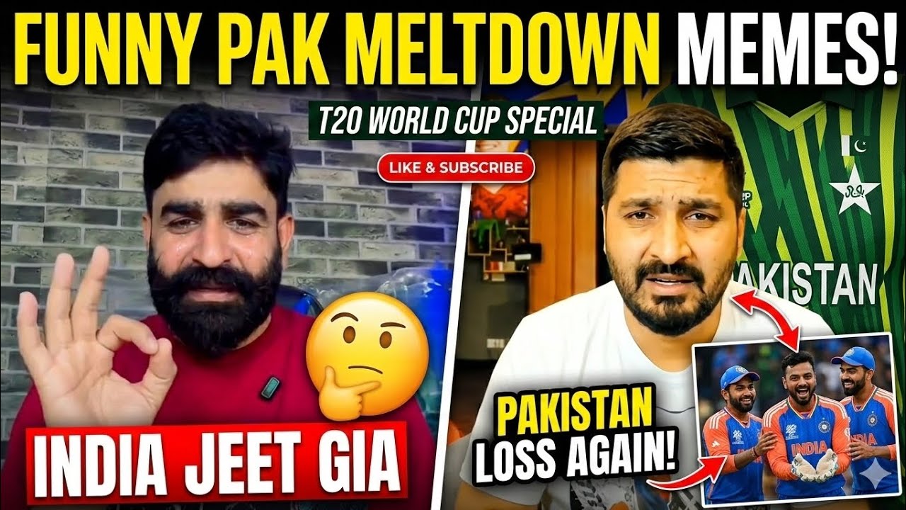 Pakistani Meltdown & Cricket Memes: IND vs NZ World Cup Final!😆#t20worldcup2026 #teamindia 