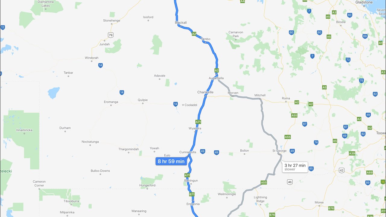 Barcaldine Qld to Bourke Nsw (862km Mitchell Highway)