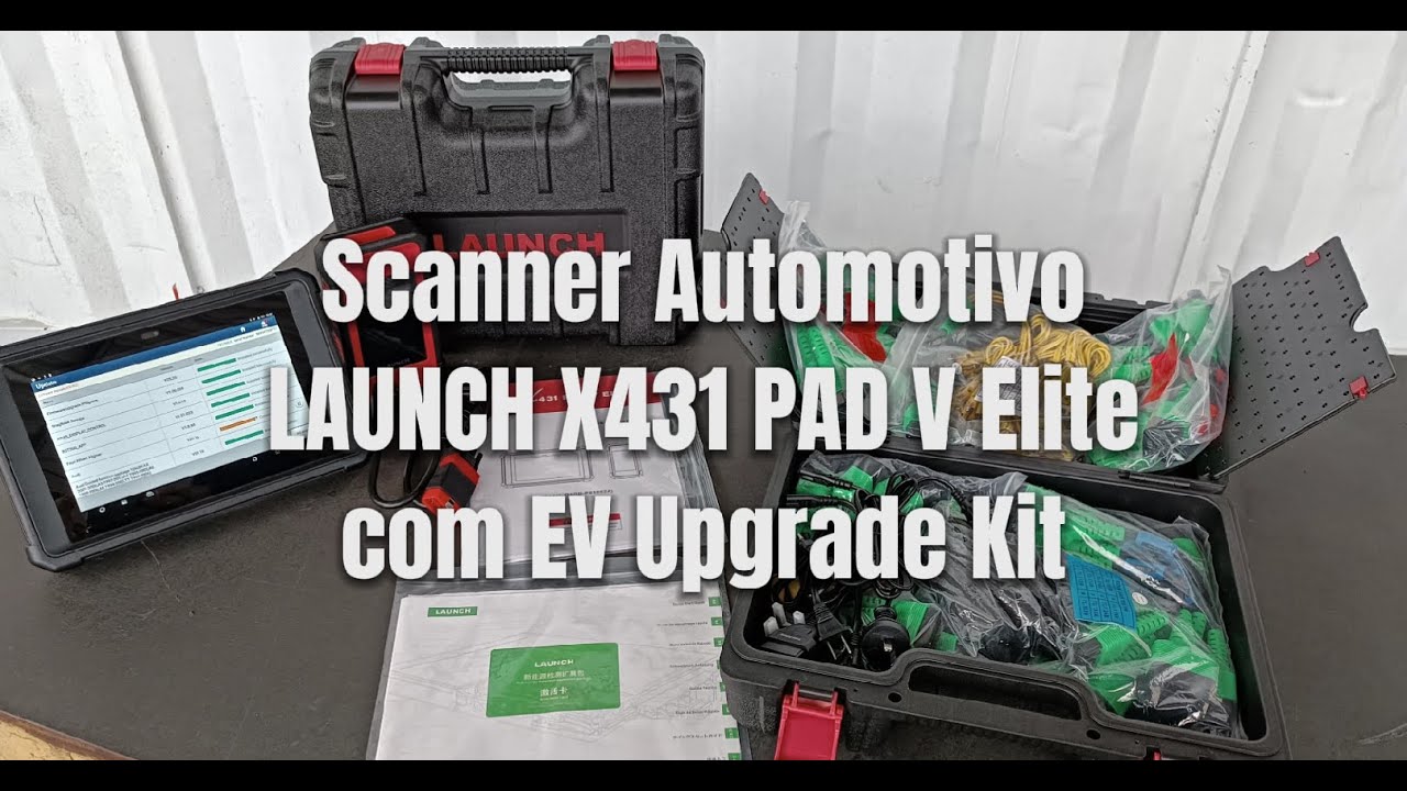 Scanner Automotivo LAUNCH X431 PAD V Elite + Kit Ve&iacute;culos El&eacute;tricos e H&iacute;bridos