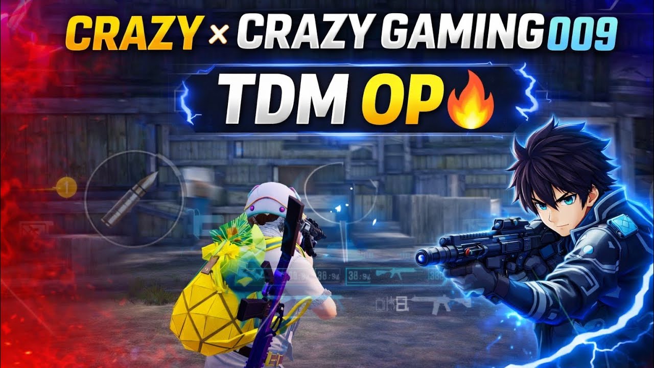 NUSHA RETURNED 🔥 TDM WITH CRAZY GAMING 009#pubgmobile 