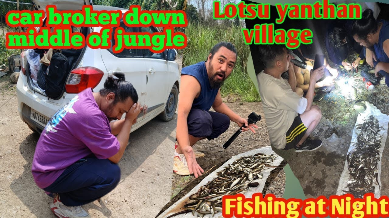My car Broke Down in the middle of the jungle | Fishing at Lotsu yanthan village | Wokha Nagaland