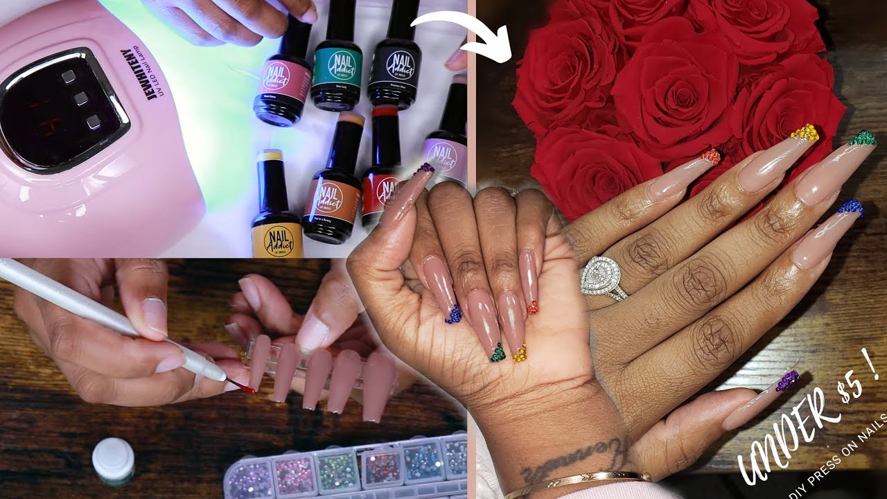 UNDER $5‼ How To Make Gel Press On Nails | Beginner DIY Tutorial 2021