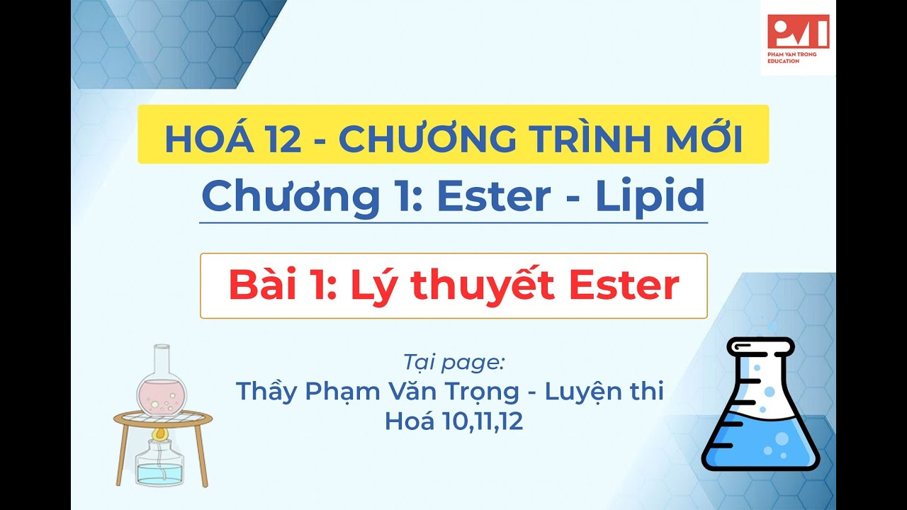 HÓA 12 (chương trình mới)-CHƯƠNG 1-LÝ THUYẾT ESTER