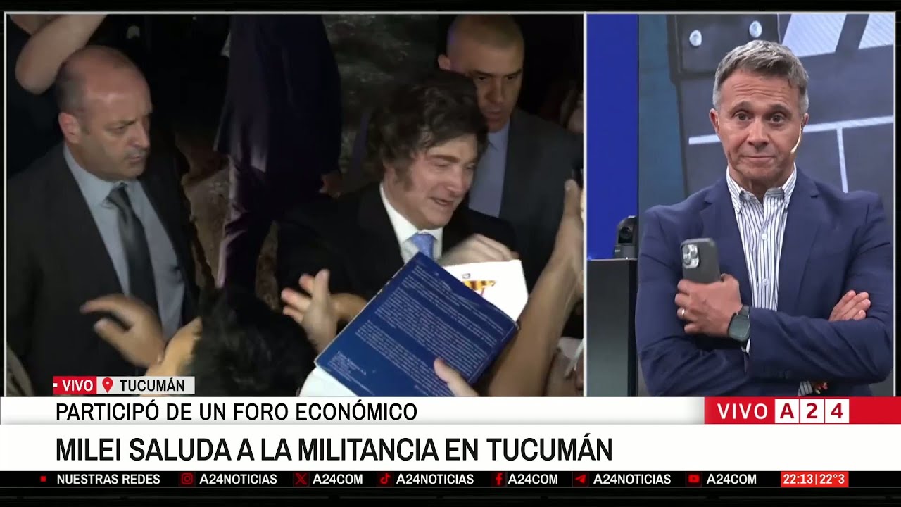 📢 MILEI SALUDA A LA MILITANCIA EN TUCUMÁN: PARTICIPÓ DE UN FORO ECONÓMICO