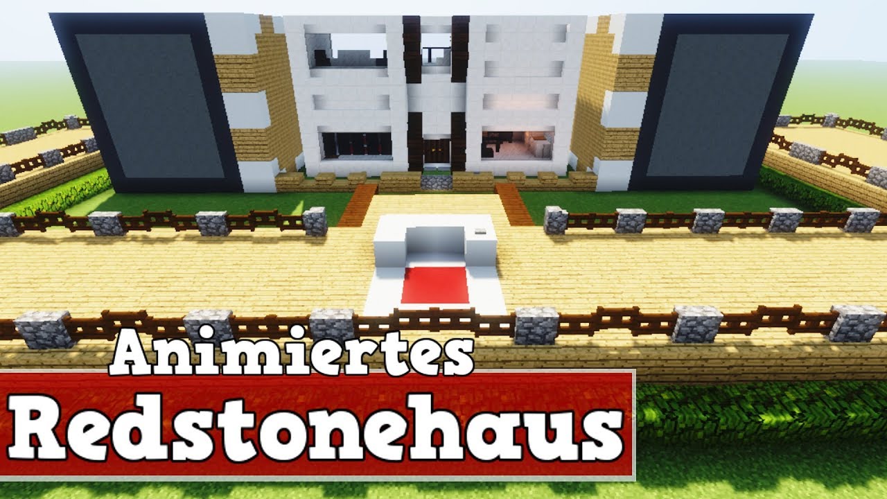 Wie baut man ein animiertes Redstonehaus in Minecraft | Minecraft Redstone Haus bauen deutsch
