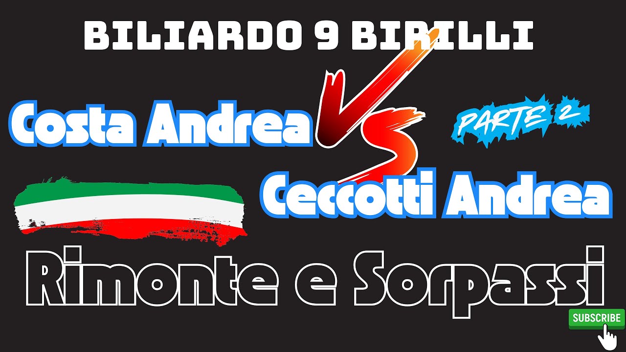 🎯 Biliardo 9 Birilli | Costa Andrea VS Ceccotti Andrea | Parte 2 | Rimonte e Sorpassi 🎱