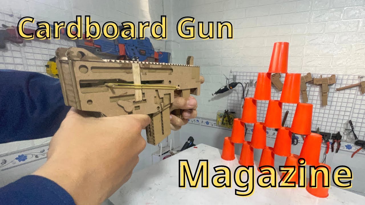How to Make Cardboard Gun -With Magazine (Very Simple ) - HTM Toys