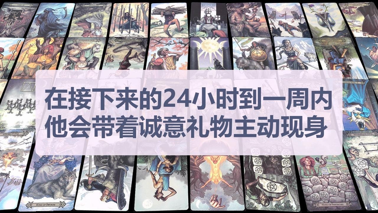 Tarot✨在接下来的24小时到一周内，他会带着诚意礼物主动现身