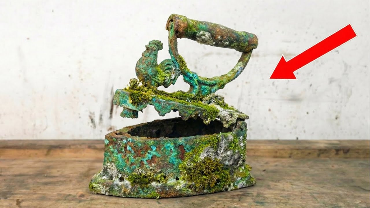 Total restoration of a 1000 year old ancient rusted charcoal iron | Restore TV