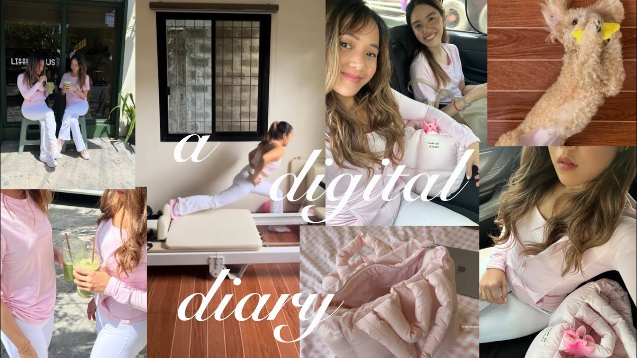 my digital diary ✧ pilates, matcha date, work from cafe