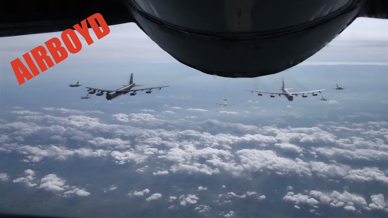 KC-135 Refueling E-3 Over Poland With Formation Flight