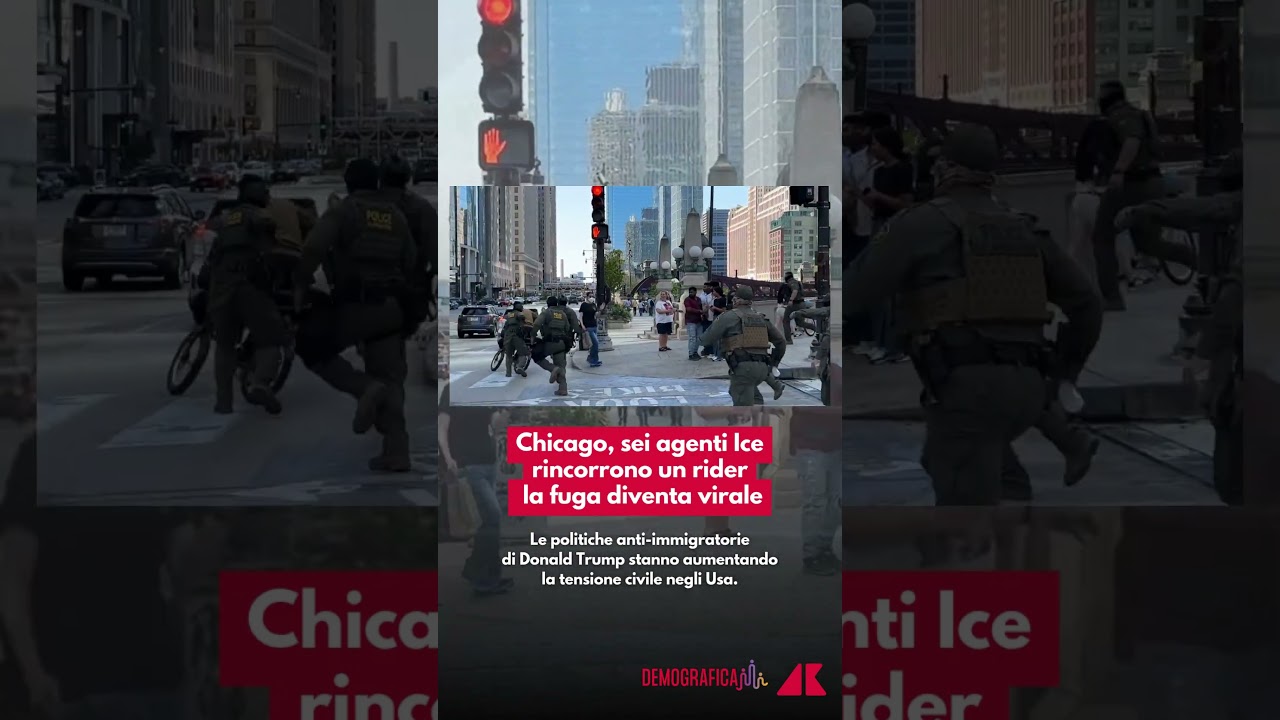 Chicago, sei agenti Ice inseguono un rider: il video della fuga diventa virale