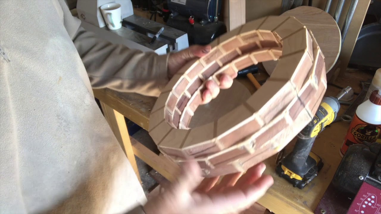 #24 Woodturning How To Make A Segmented Brickwork Effect bowl Sapele And Maple.