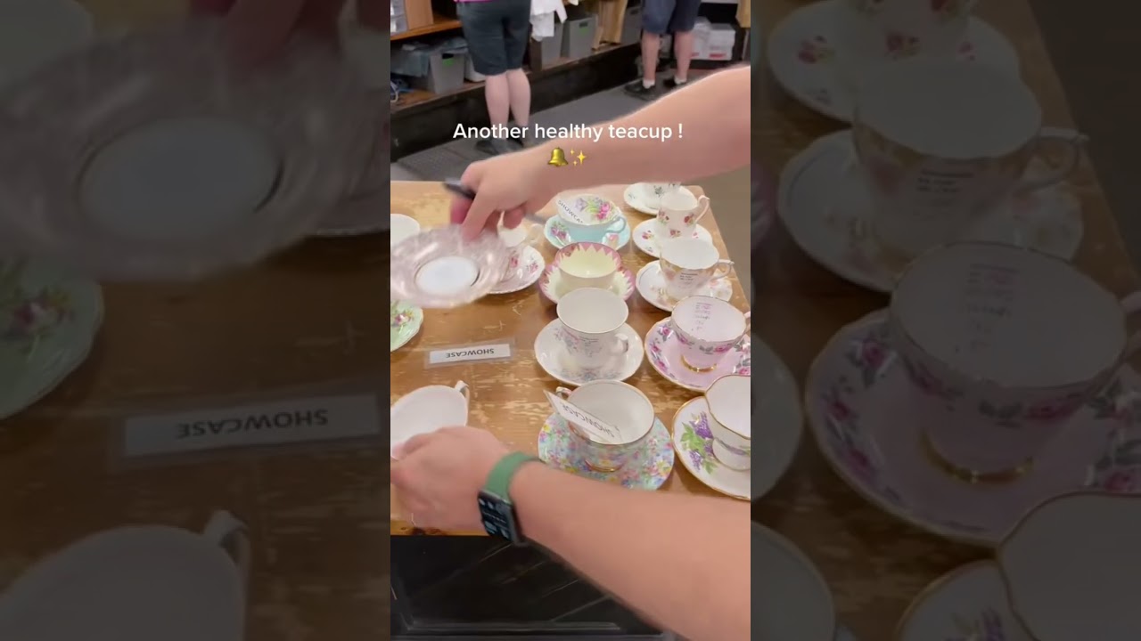 Ring test for vintage China teacups 🩷✨#teacup #vintage
