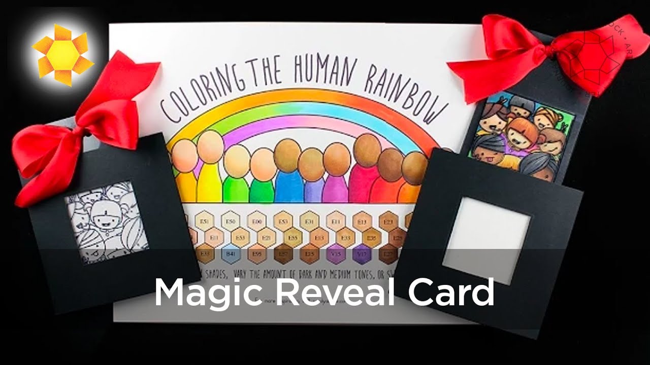 Ethnic skintones in Copic marker #theHumanRainbow Magic Reveal Card