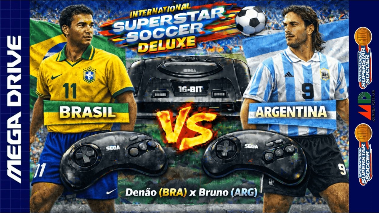 Torneio ISS Deluxe - Fase Preliminar Jogo 5 - Denão 🇧🇷 x 🇦🇷 Bruno
