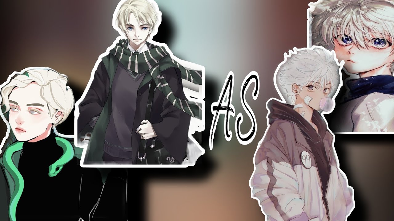 HP react to Draco Malfoy as Killua(HxH)/Реакция Гарри Поттера на Драко Малфой как Киллуа(eng/rus)