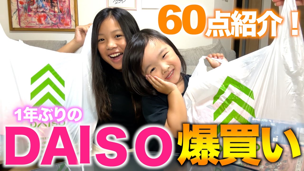 【購入品紹介】ダイソーで計62点爆買い？！こっちゃんとあっちゃんの購入品紹介☀️🌈