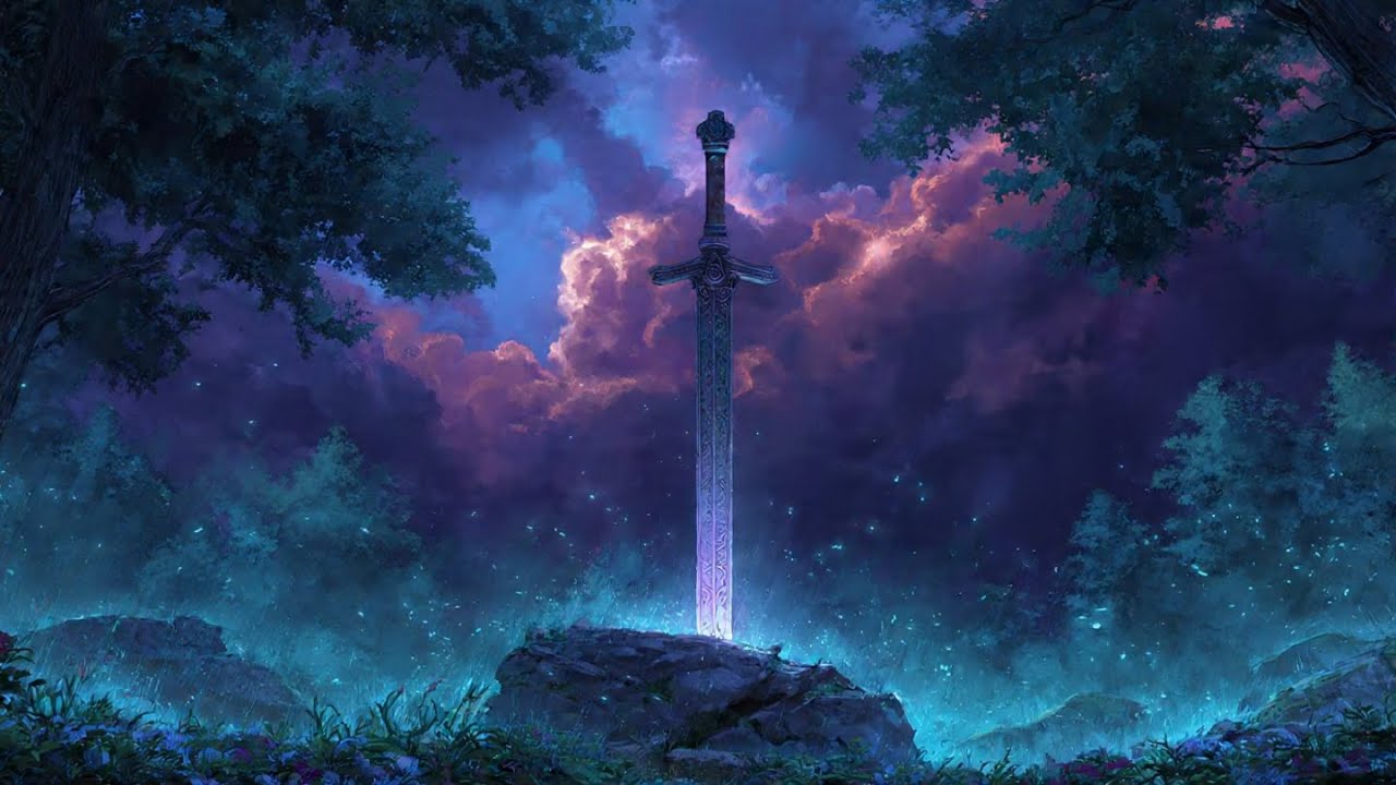 Cloaked Forest Rain and Ancient Relic Sword | Dark Medieval Ambience