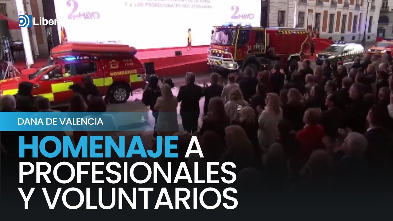 Madrid rinde homenaje a los profesionales y voluntarios en la DANA