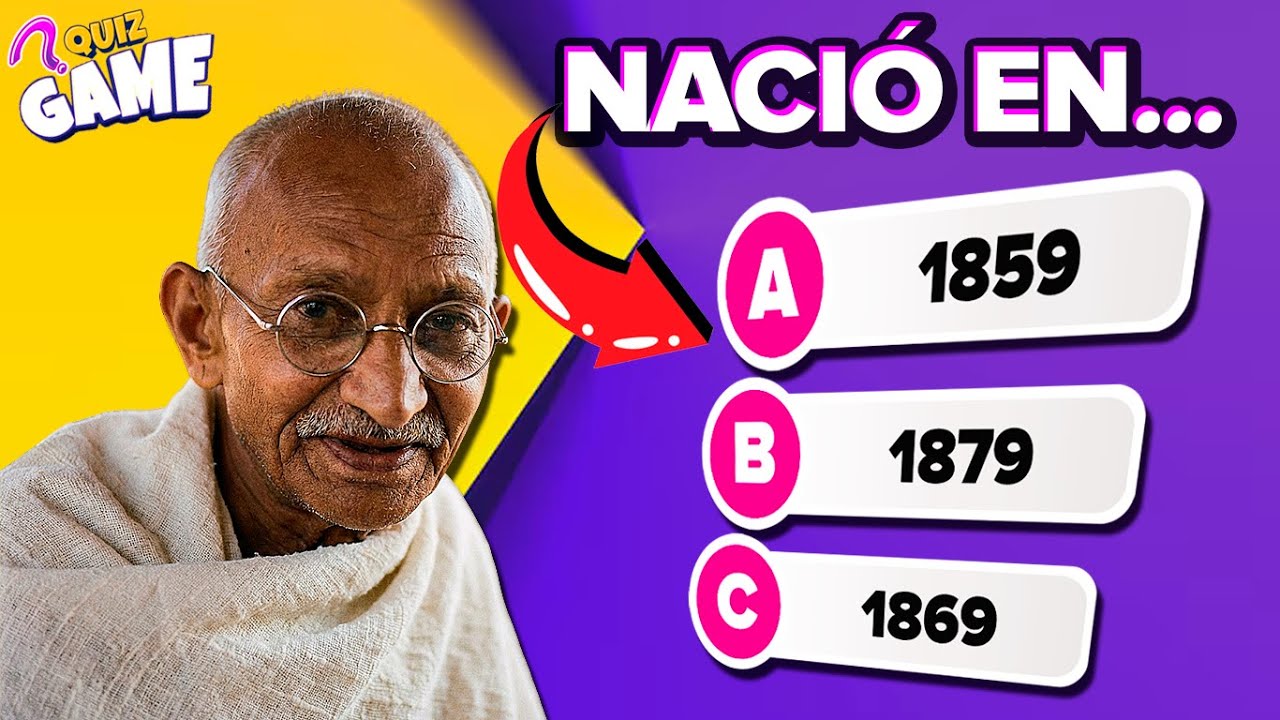 🔴 Trivia de personajes famosos | ¿En qué año nació Mahatma Gandhi?
