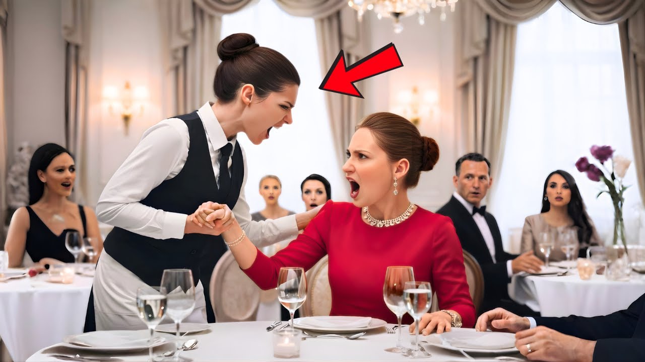 TODOS TEMÍAN A LA ESPOSA DEL MILLONARIO — HASTA QUE LA CAMARERA LA CONFRONTÓ ANTE TODOS