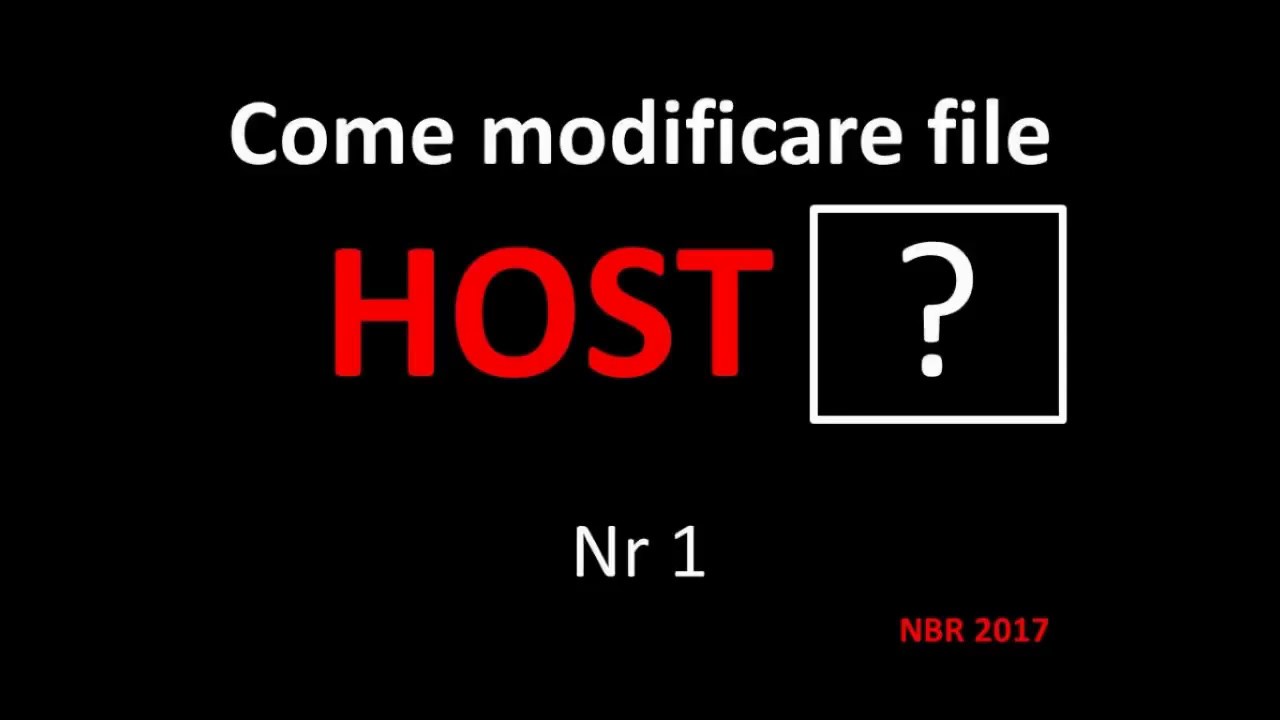 Come modificare e salvare file HOSTS
