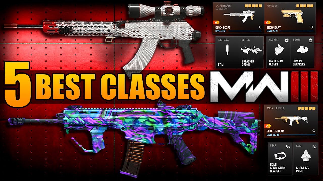 5 Best Class Setups In Modern Warfare 3! (MW3 Best Weapons Loadouts)