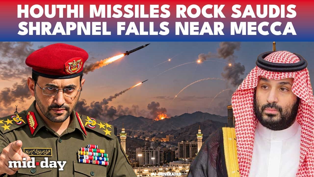 Mecca-Madinah Skies EXPLODE: Houthi BALLISTIC Missile Shrapnel Falls in Holy Region, Saudi Sites HIT