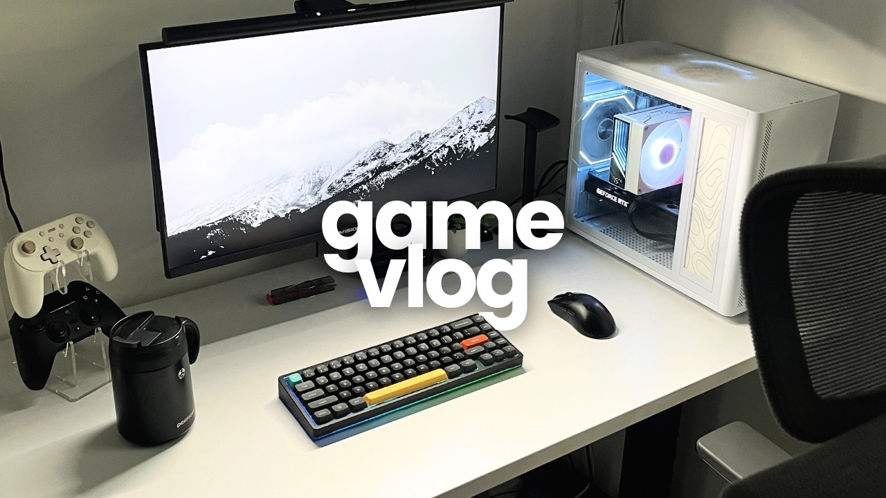 gaming vlog 🎮 | new keyboard, chill gaming at home (NuPhy Halo65 v2)☁️