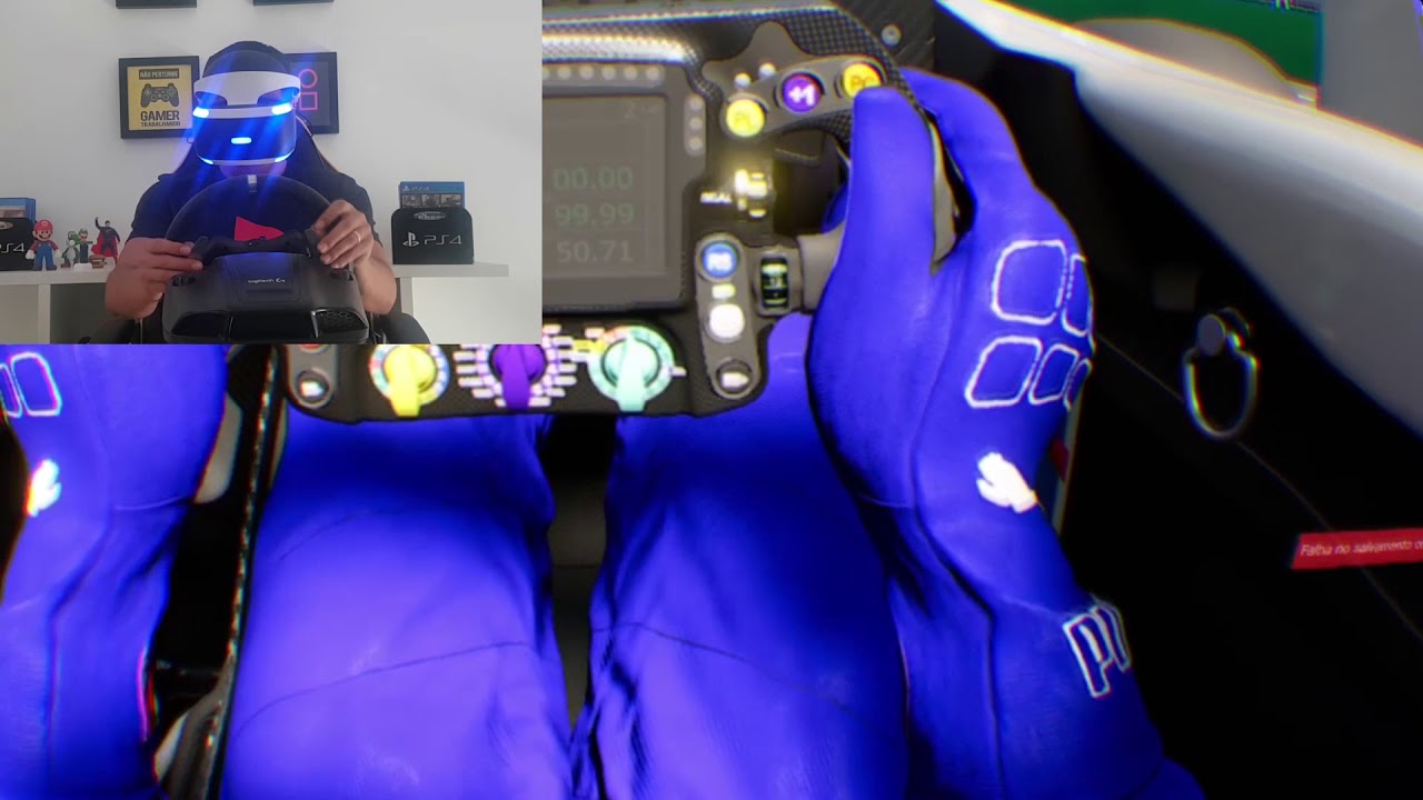 F1 Playstation  vr e volante G29. Realidade Virtual .
